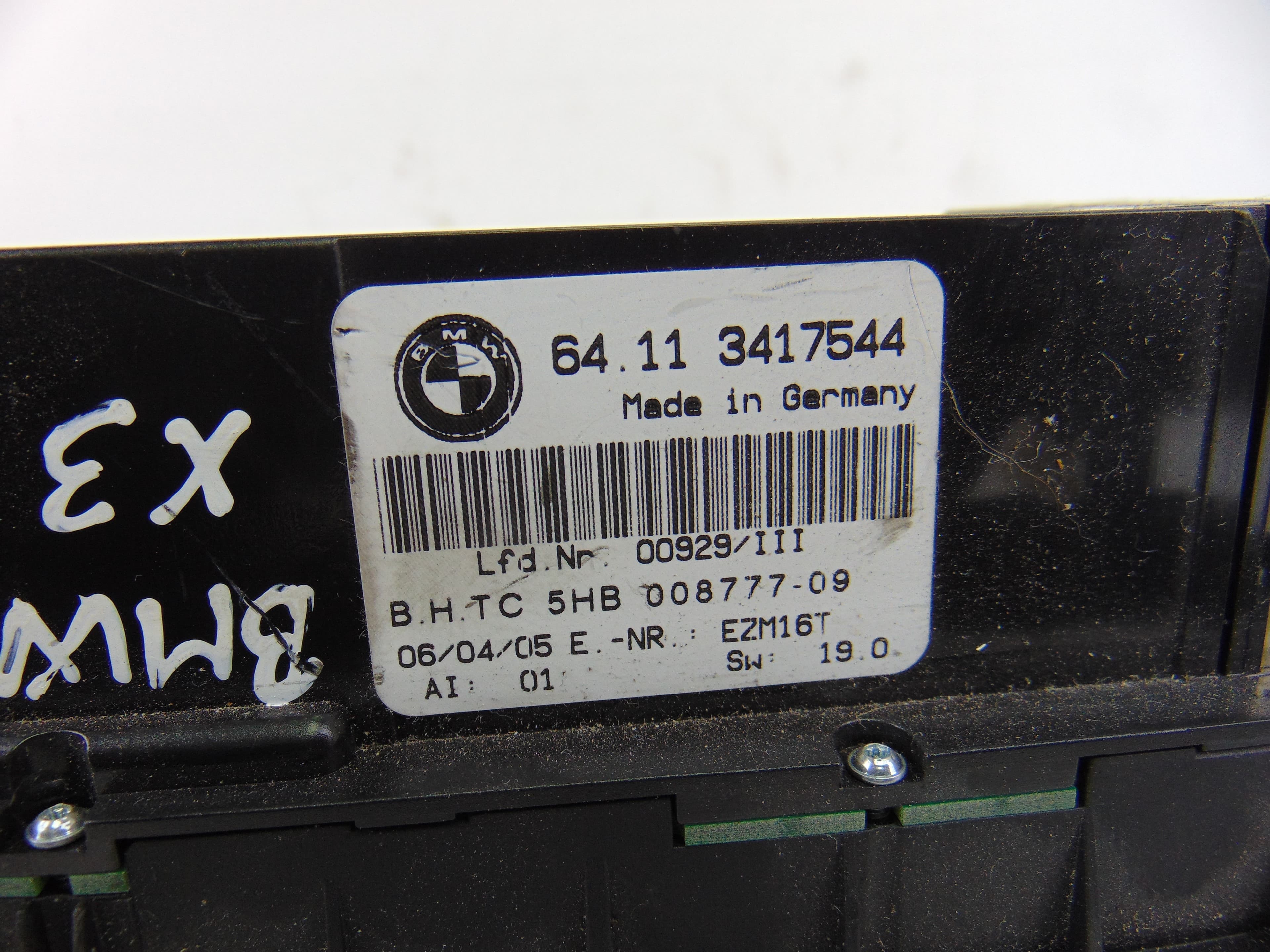 Mando climatizador, BMW Serie X3 (E83) 2.0d 2005, 3417544 usado 2
