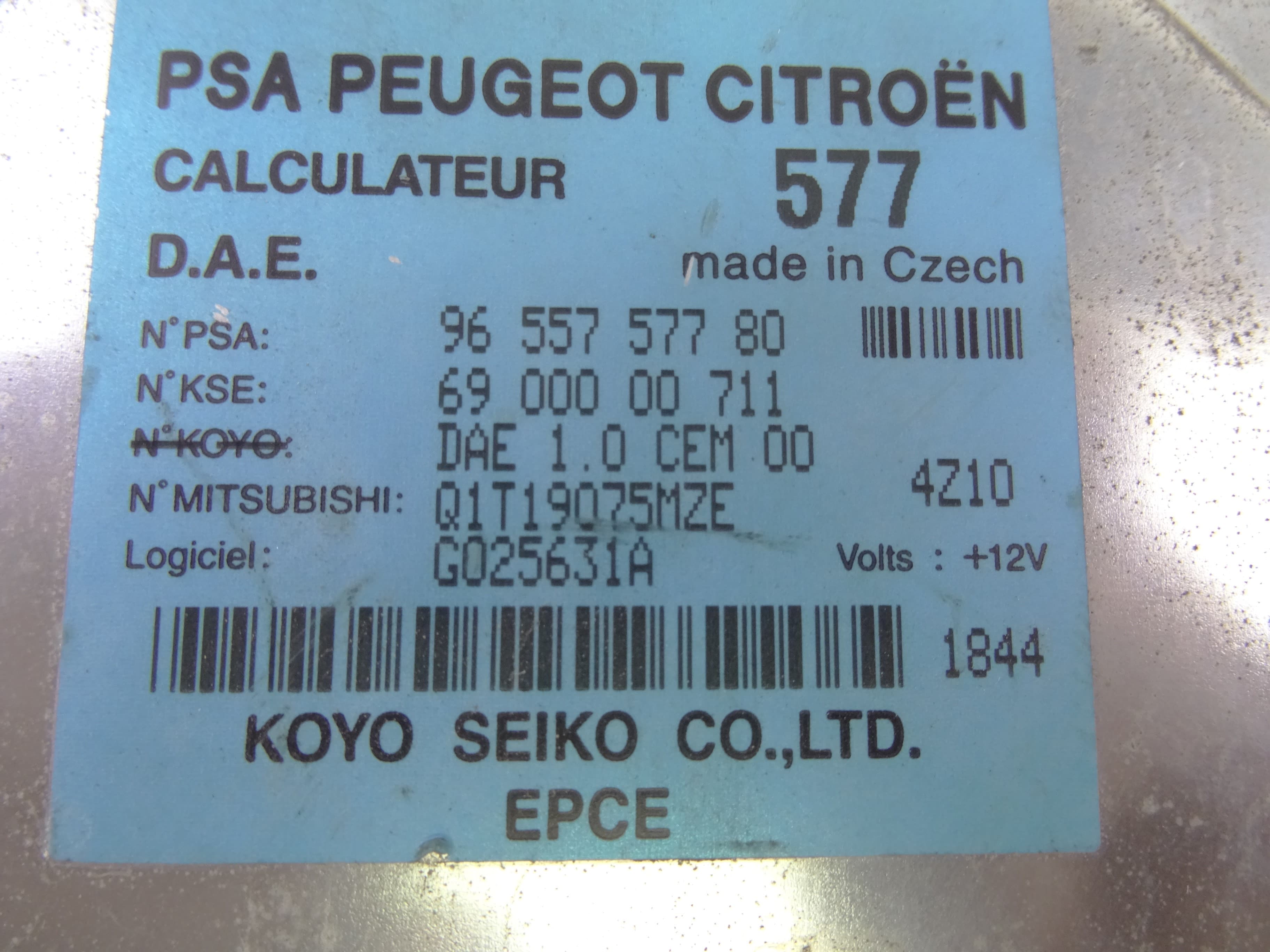 Centralita direccion, Citroen C3 1.1 SX Plus 2005, 9655757780 usado 2