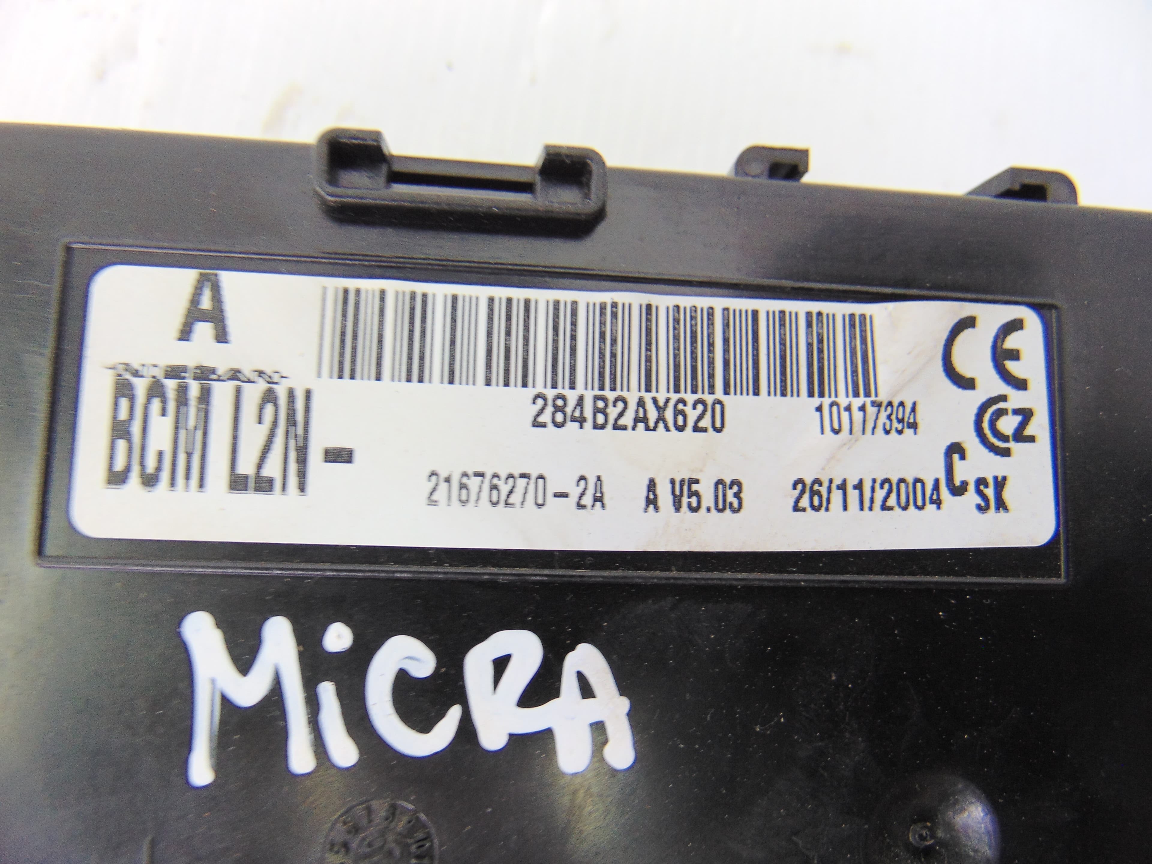 Caja reles / fusibles, Nissan Micra (K12E) Acenta 2005, 284B2AX620 usado 2
