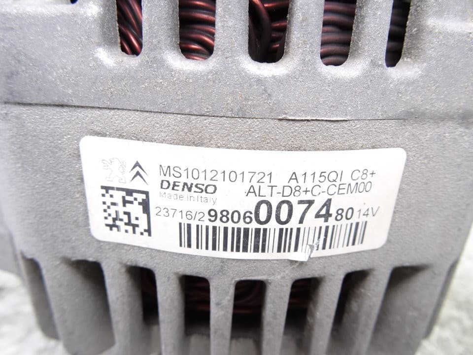 Alternador, Peugeot 208 Style 2016, 9806007480 usado 2