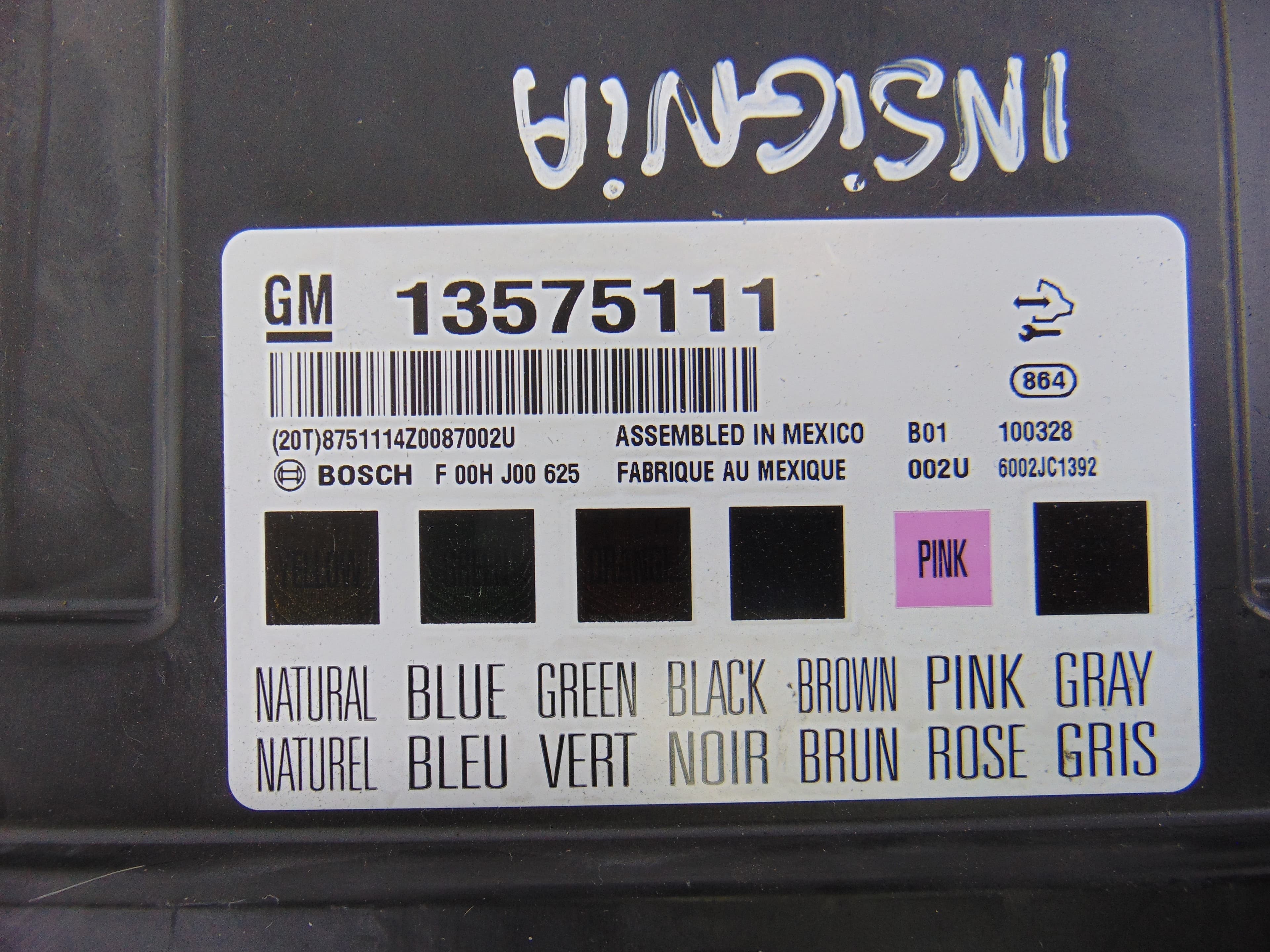 Módulo electrónico, Opel Insignia Berlina Cosmo 2010, 13575111 usado 3