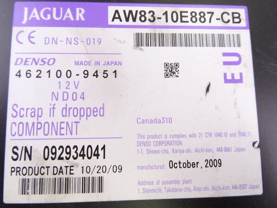 Sistema dvd, Jaguar Xf 3.0 V6 Diesel Luxury 2012, AW8310E887CB usado 3