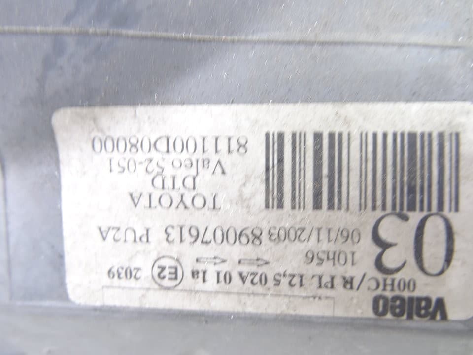 Faro derecho, Toyota Yaris (NCP1/NLP1/SCP1) 1.0 Linea Luna 2004 usado 3