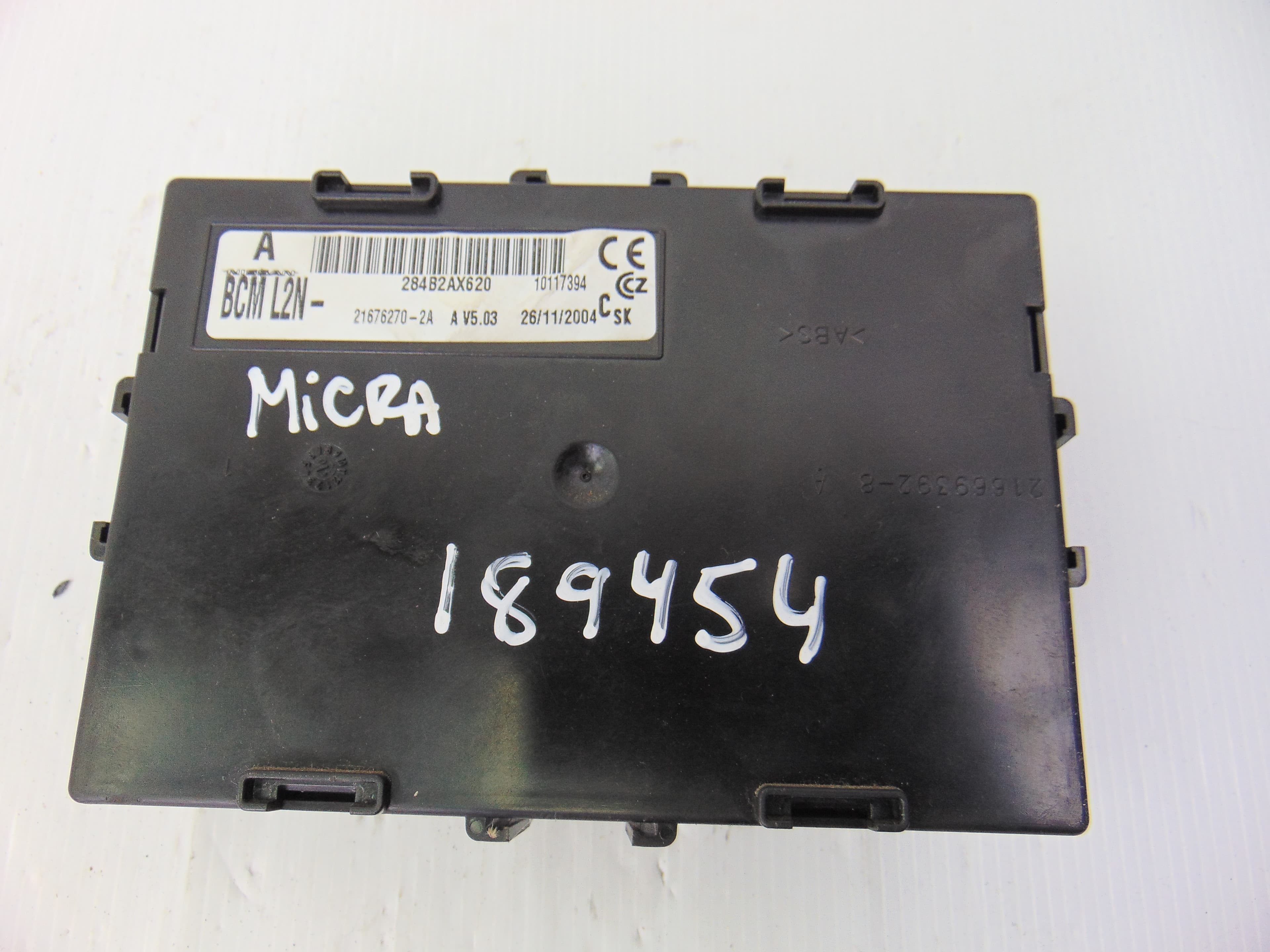 Caja reles / fusibles, Nissan Micra (K12E) Acenta 2005, 284B2AX620 usado 3