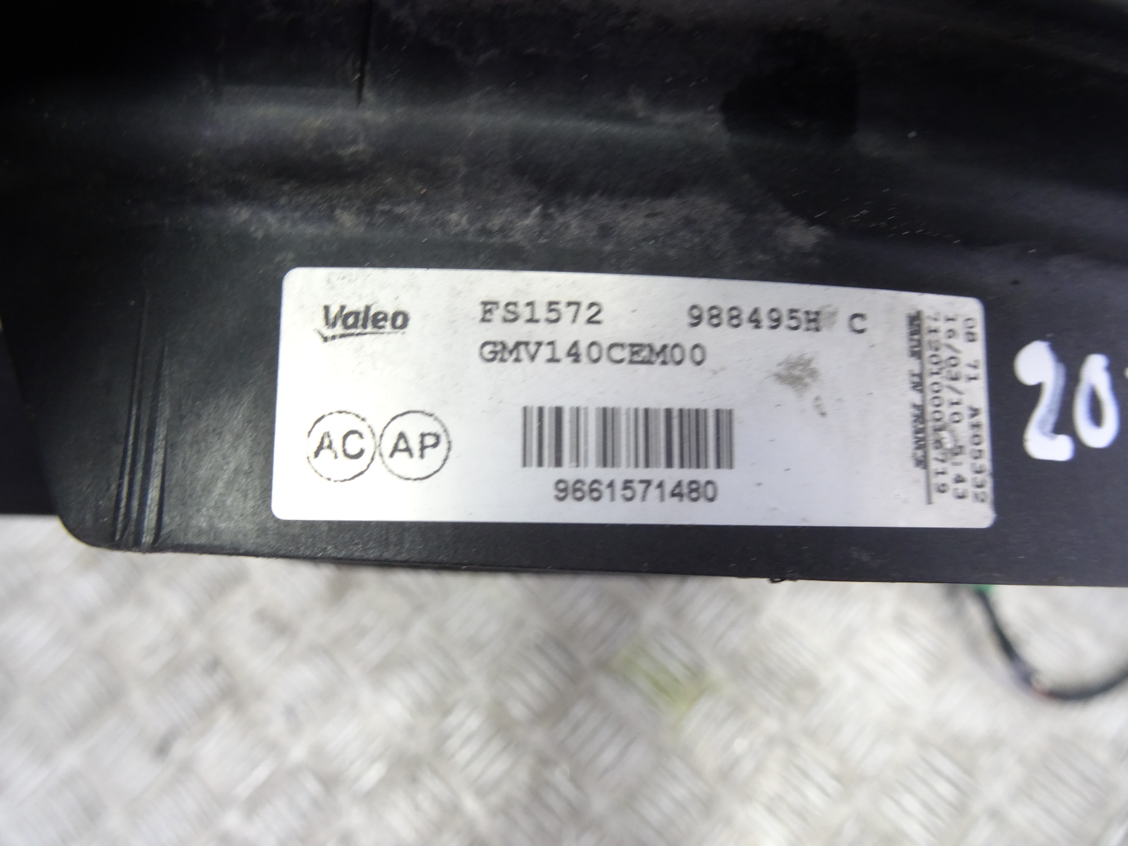 Electroventilador, Peugeot 3008 Confort 2009, 9661571480 usado 3