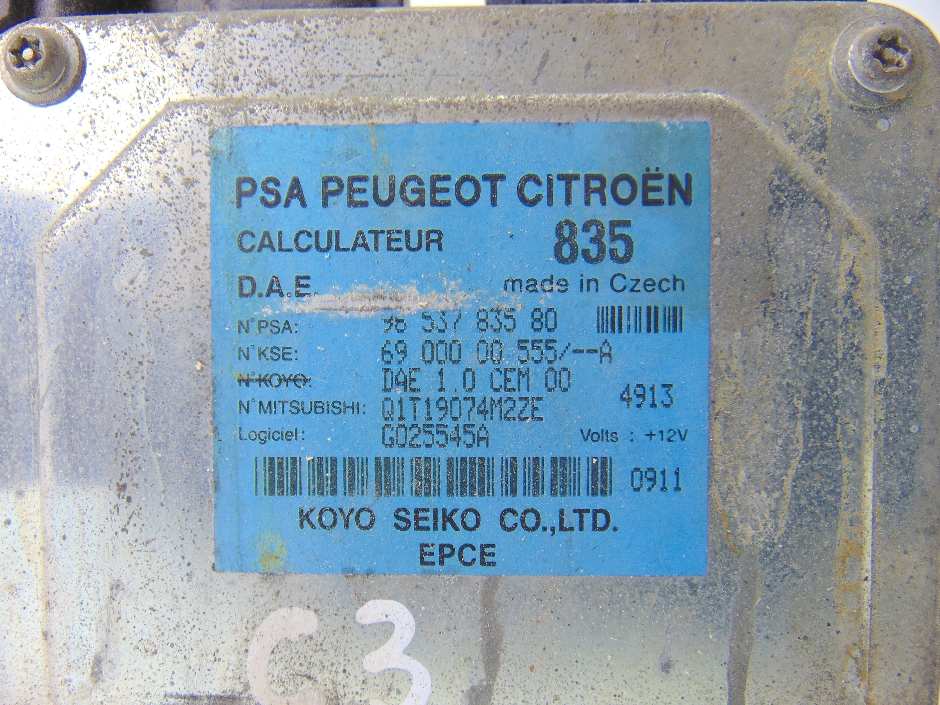 Módulo electrónico, Citroen C3 1.1 Furio 2005, 9653783580 usado 4