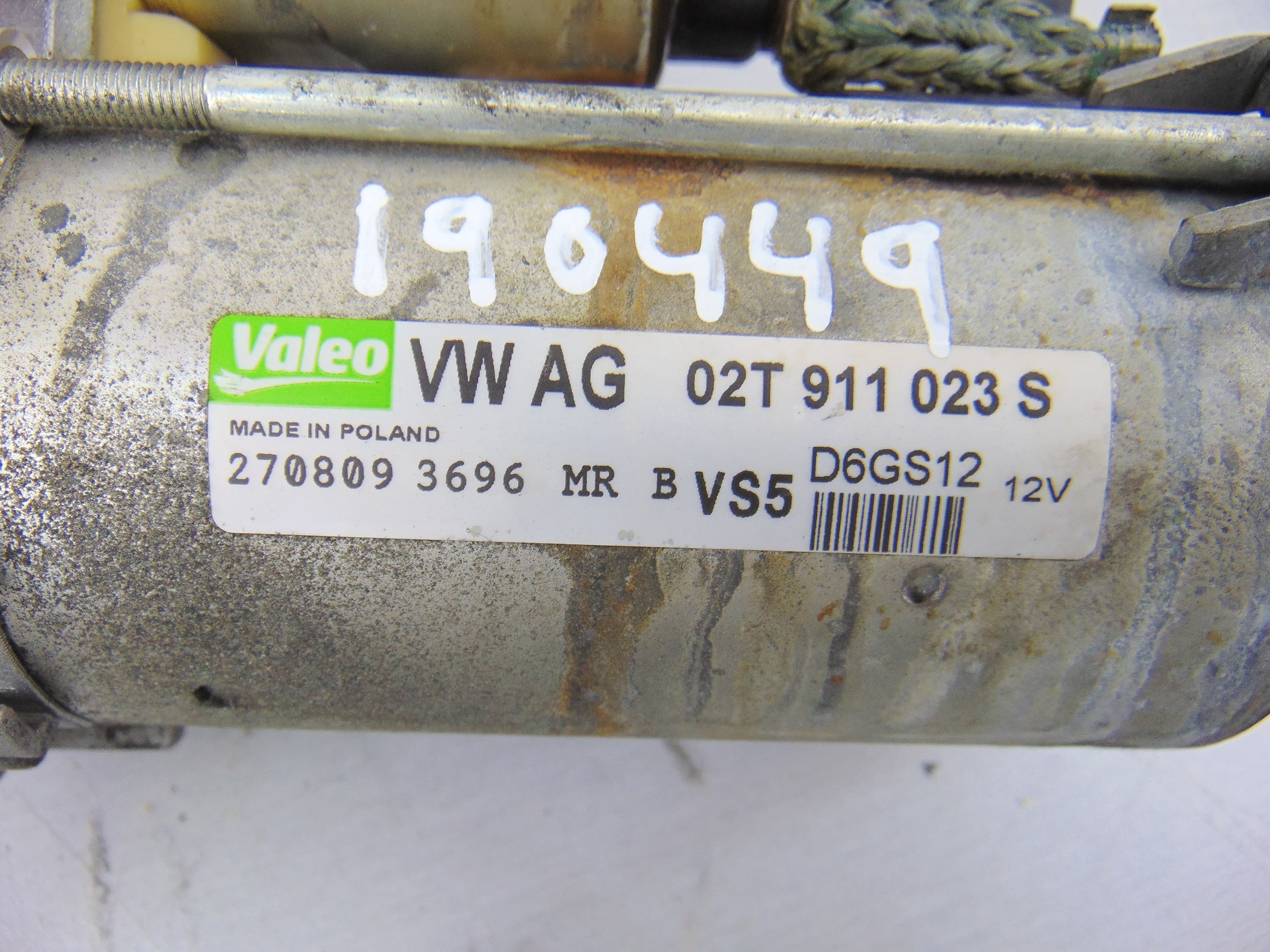 Motor arranque, Skoda Fabia (5J2) Active 2009, 02T911023S usado 4