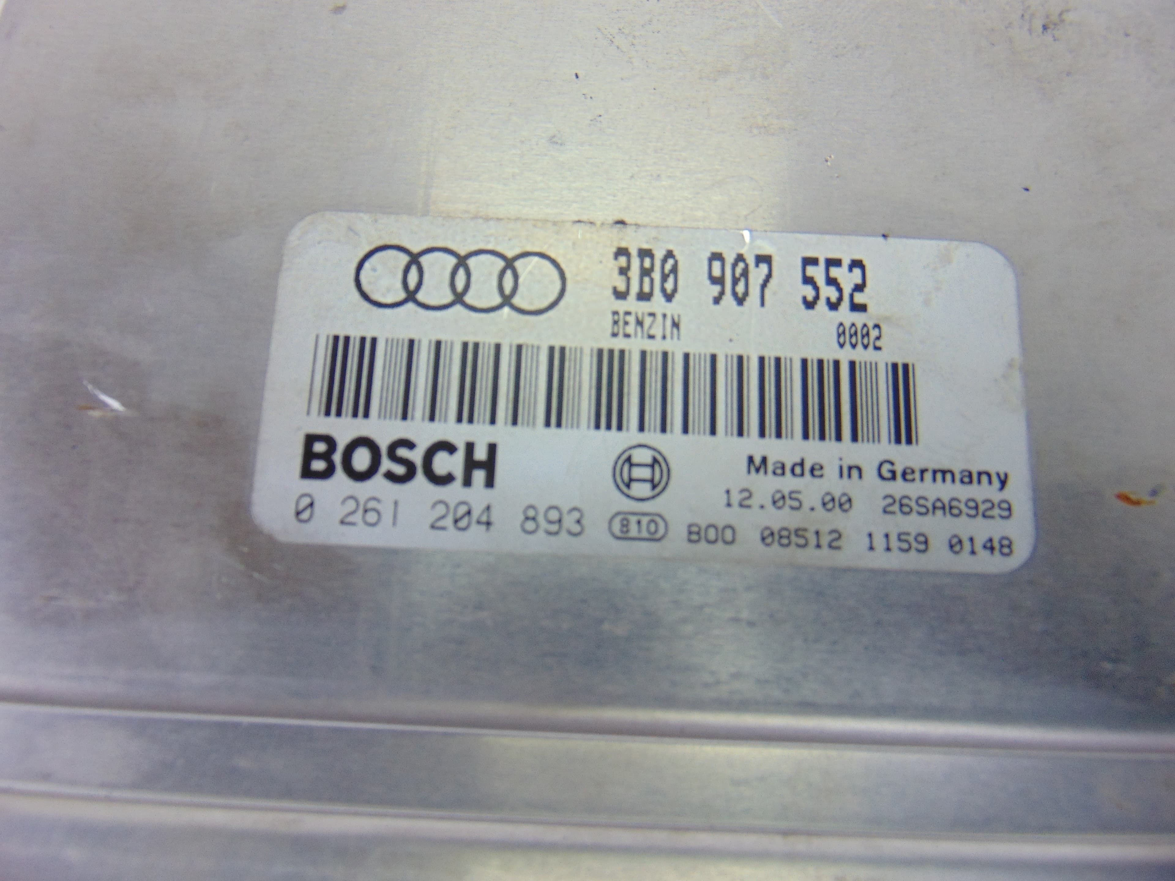 Centralita motor uce, Audi A4 Berlina (B5) 2.4 2000, 3B0907552 usado 4
