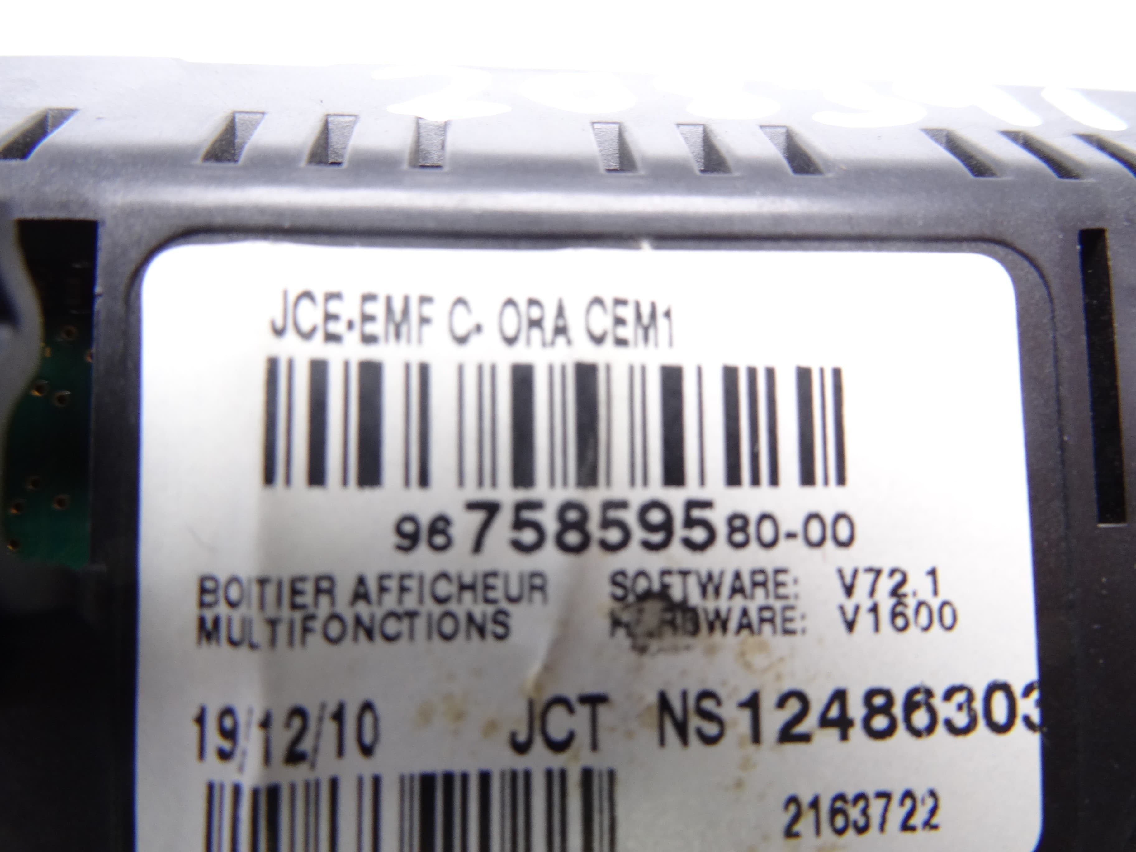 Pantalla multifuncion, Peugeot 207 * 2011, 9675859580 usado 4