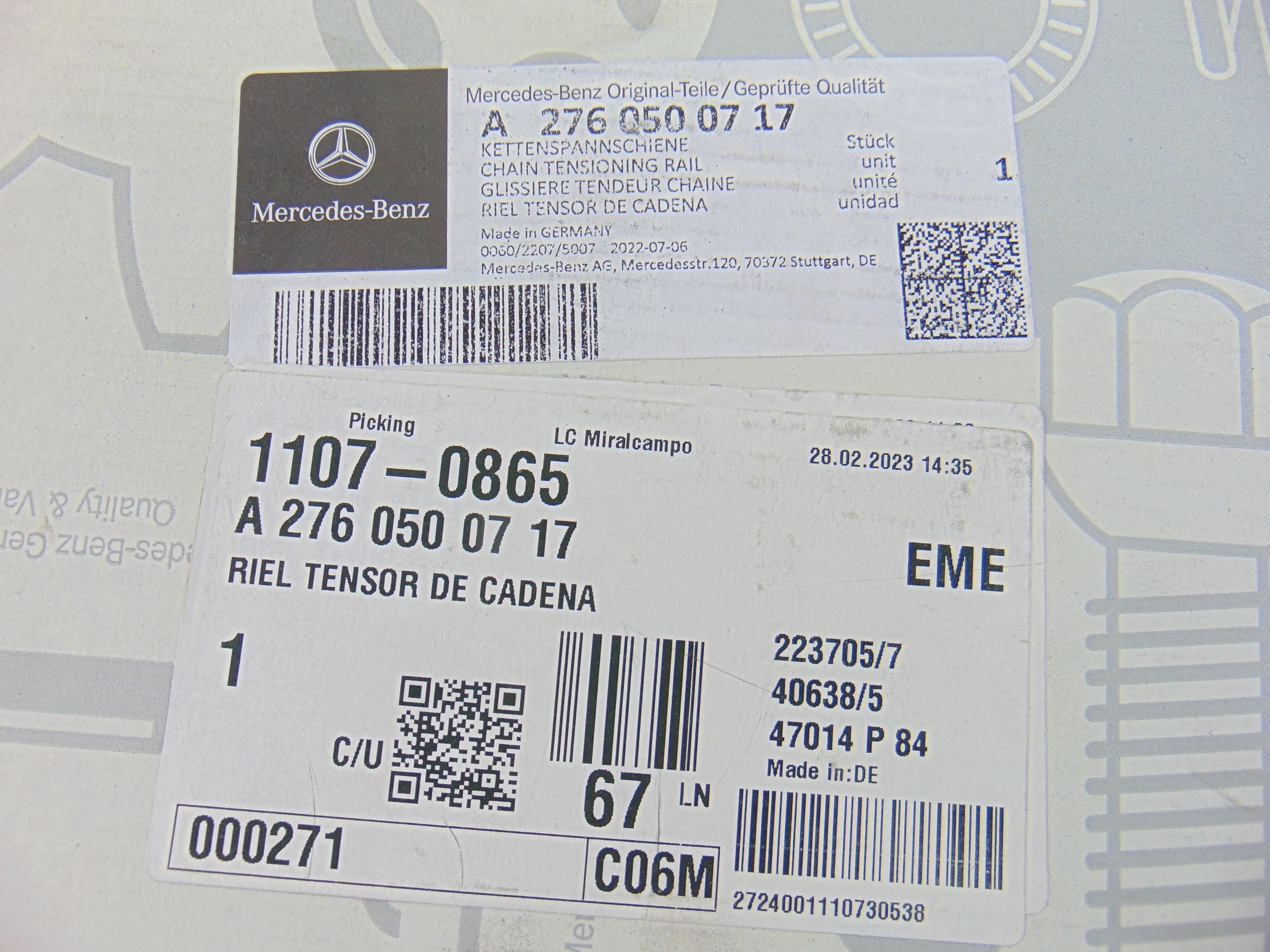 Kit distribucion, A2760500717 nuevo 4