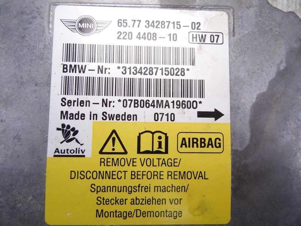 Centralita airbag, Mini Mini (R56) Cooper S 2007, 3428715 usado 4