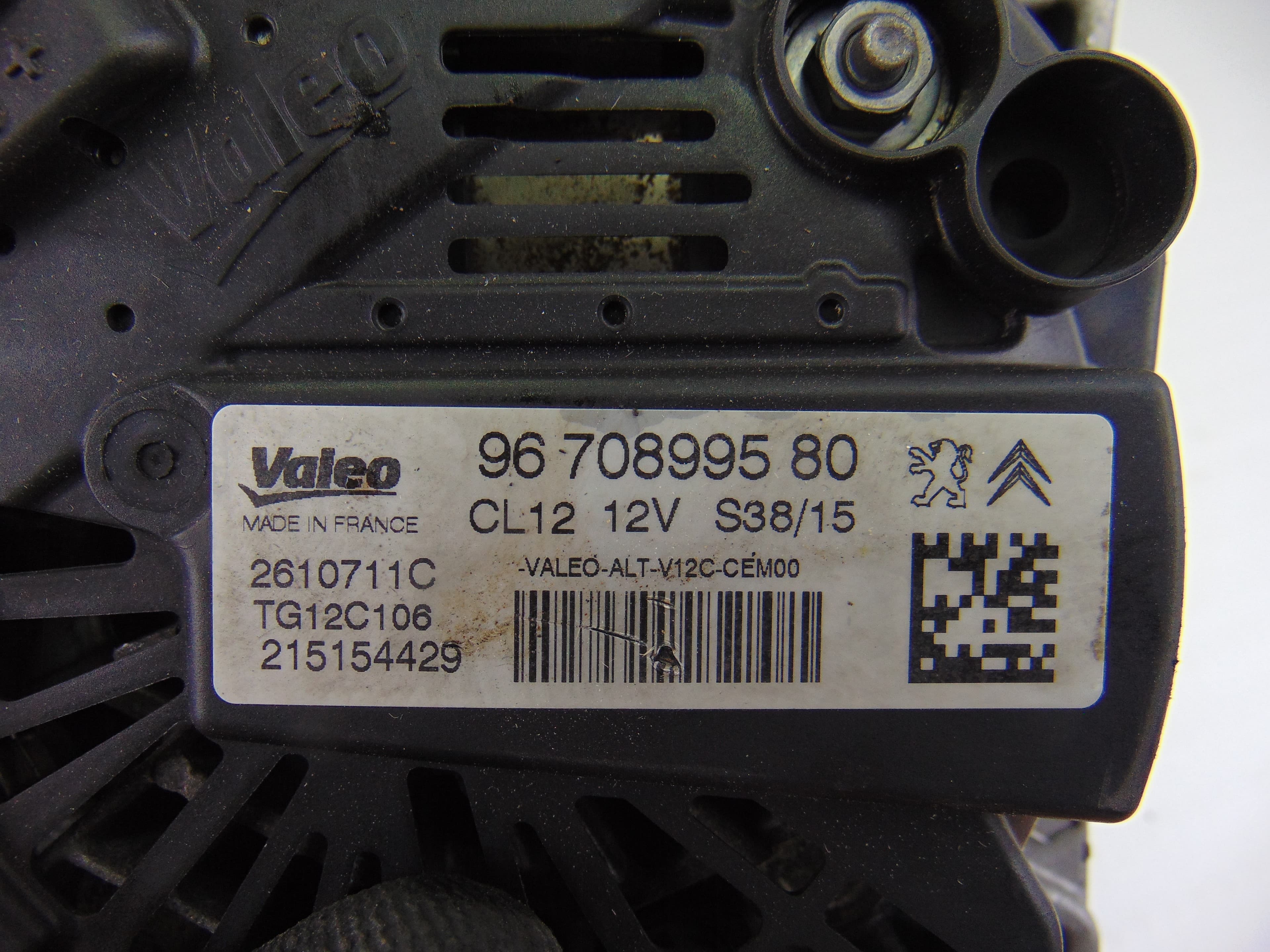 Alternador, Peugeot 308 Style 2015, 9670899580 usado 5