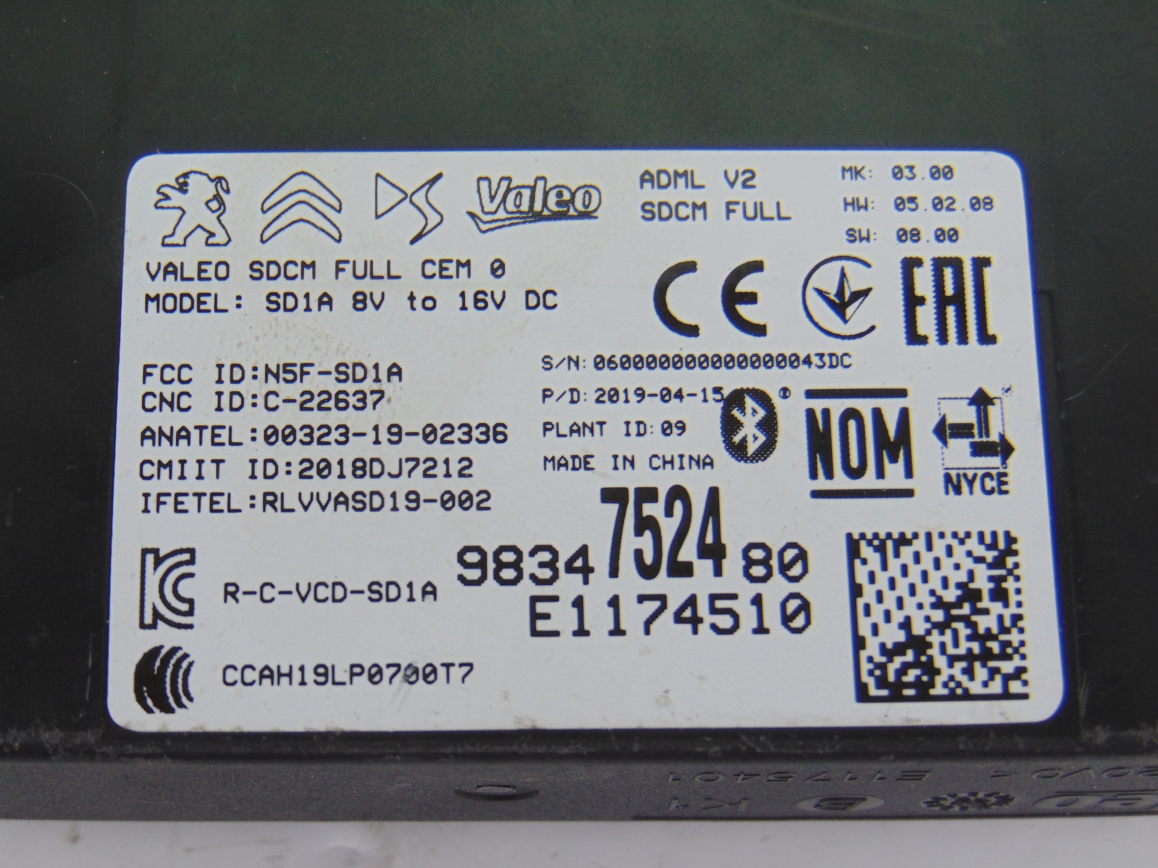 Módulo electrónico, 9834752480 nuevo 5