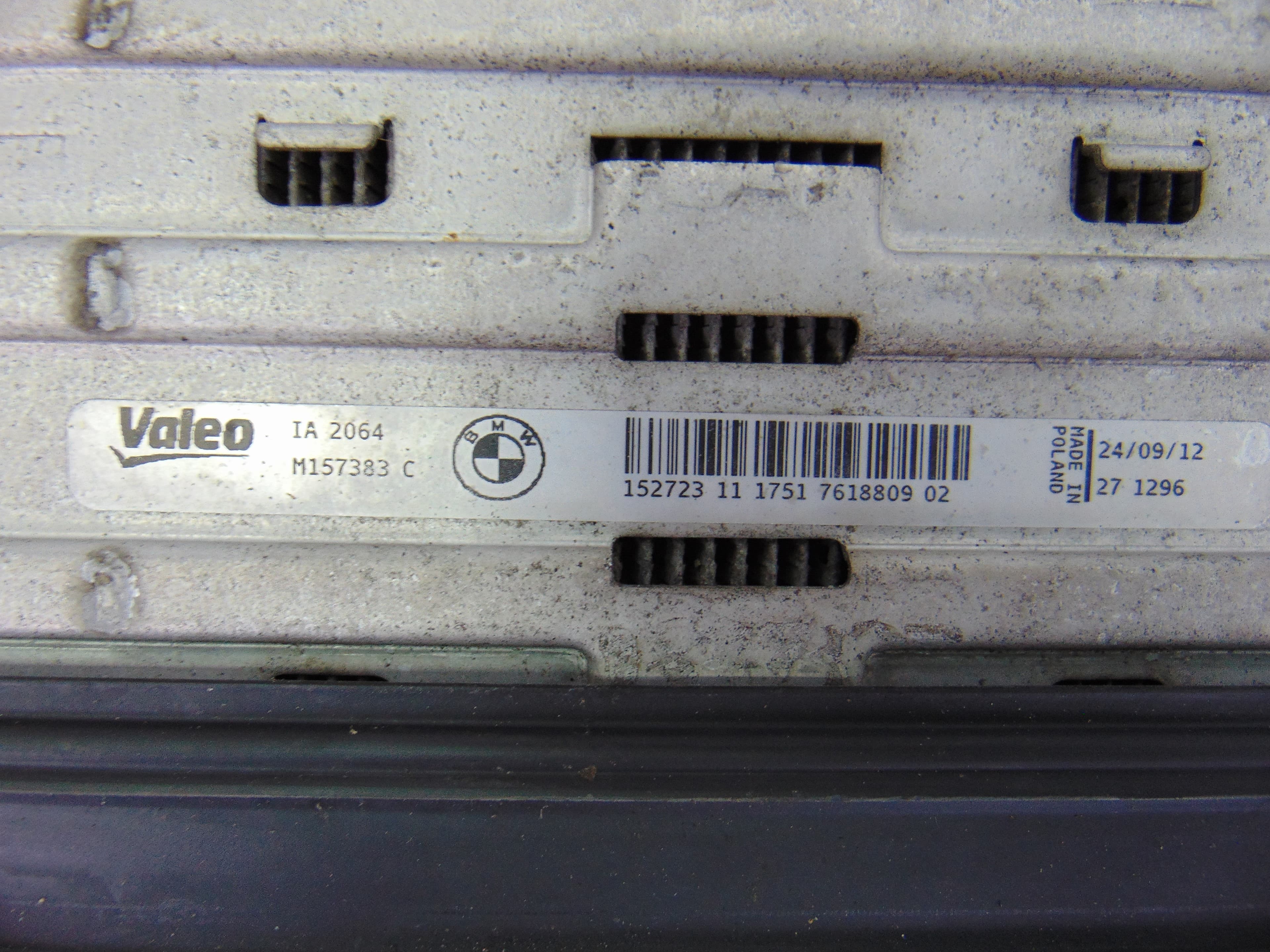 Intercooler, BMW Serie 3 Berlina (F30) 328i 2012, 7618809 usado 5