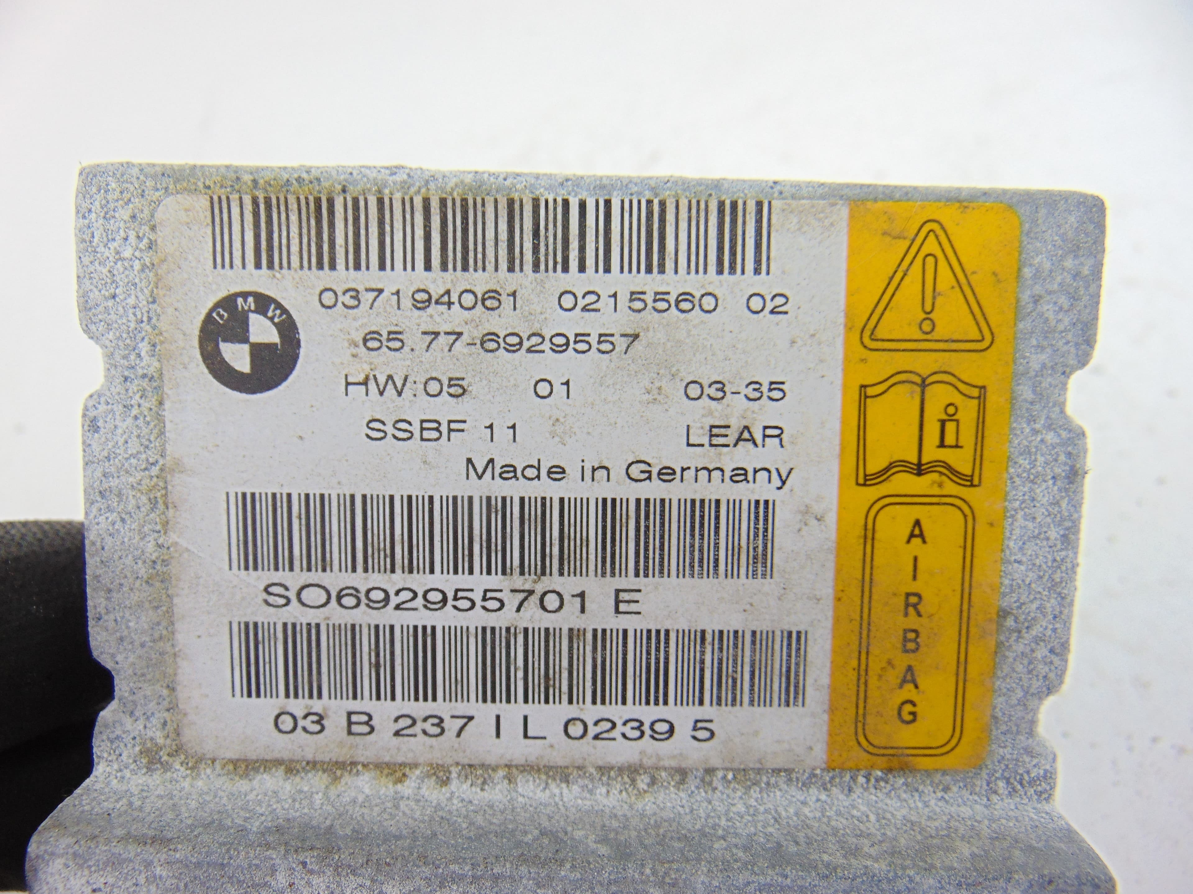 Centralita airbag, BMW Serie 7 (E65/E66) 740d 2007, 6229557 usado 5