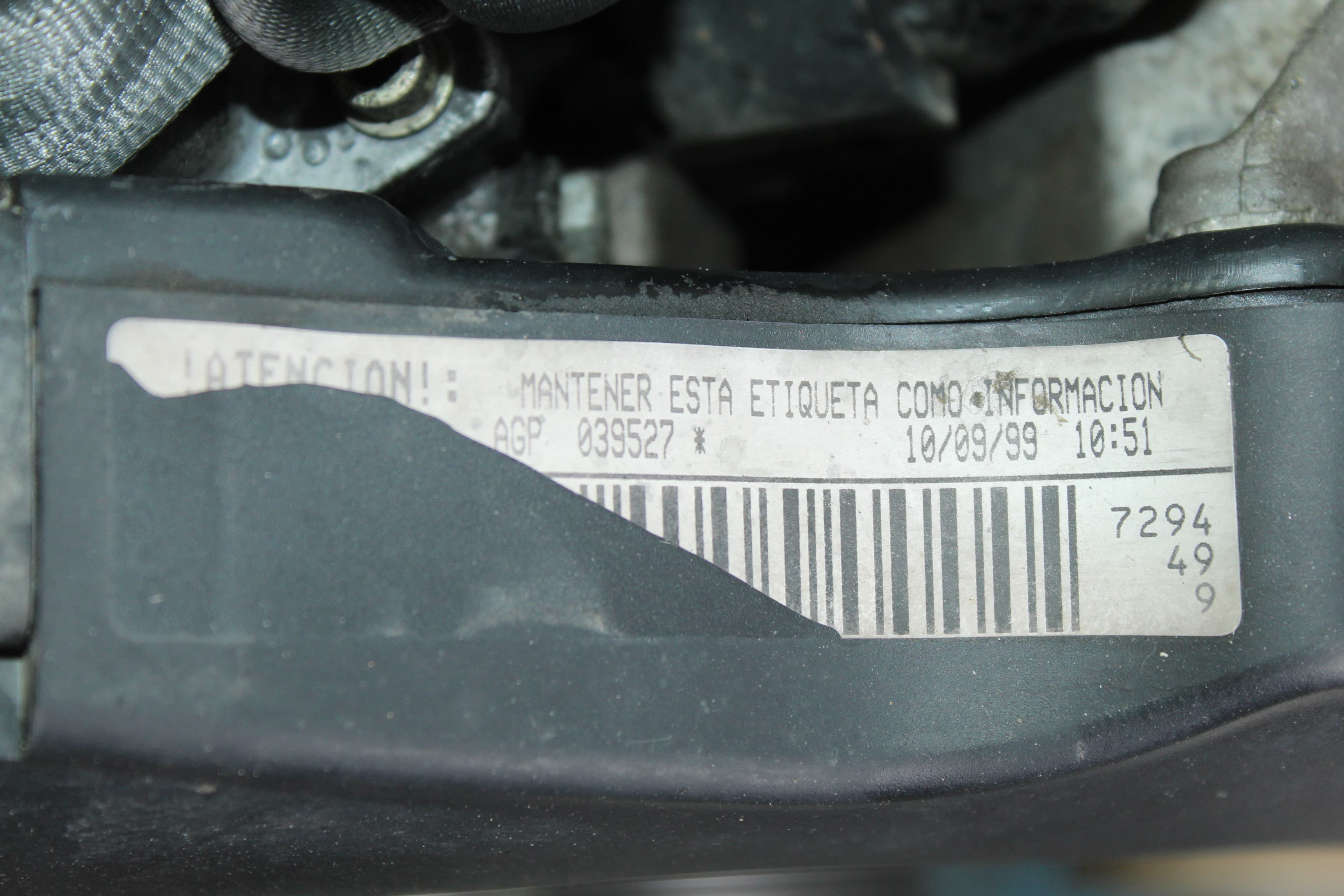 Motor completo, Seat Ibiza (6K1) Select 1999, Agp usado 10
