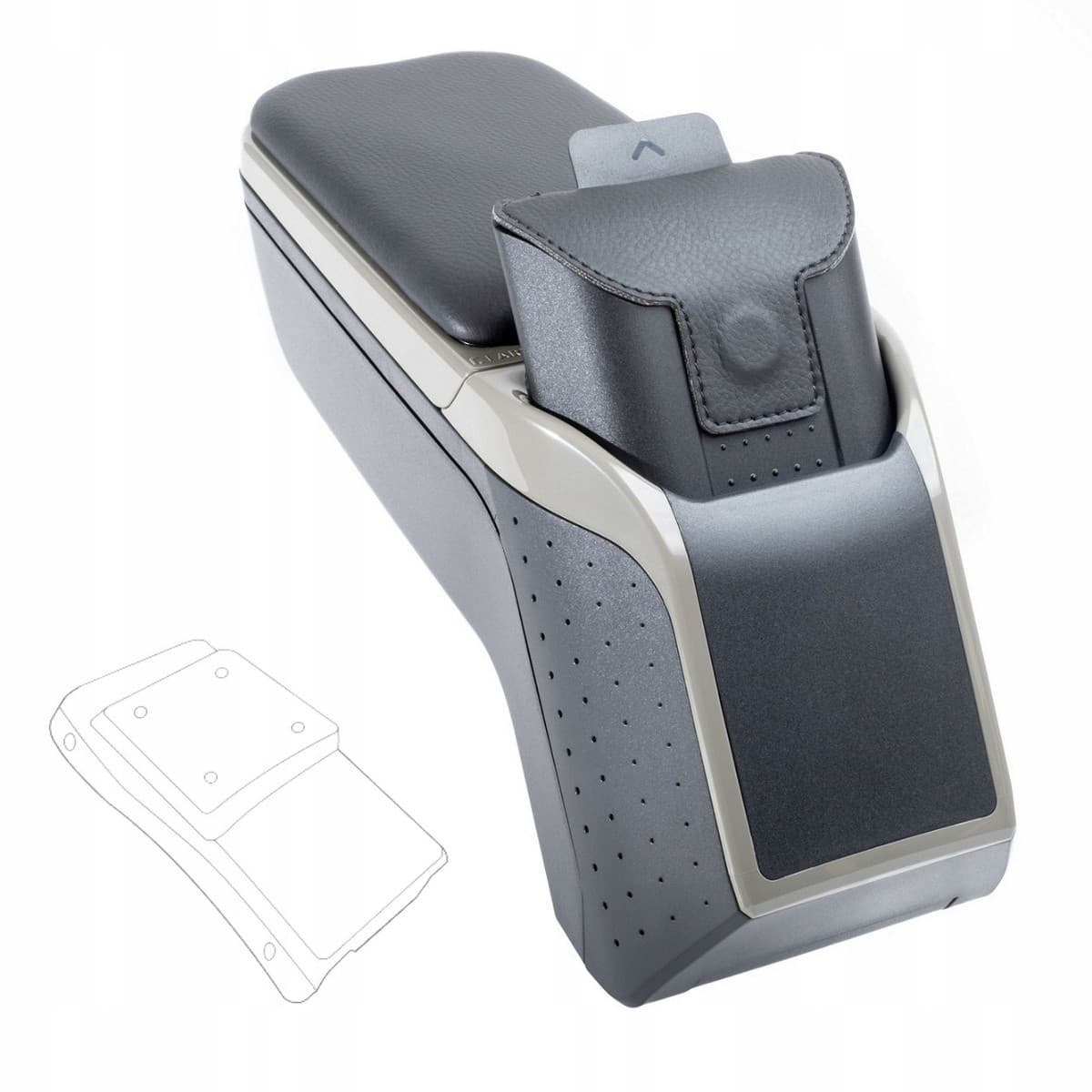 Reposabrazos para Toyota Aygo X, 2025- , Gris Titanio nuevo