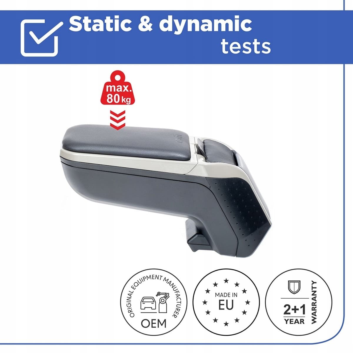 Reposabrazos para Toyota Aygo X, 2025- , Gris Titanio nuevo 10