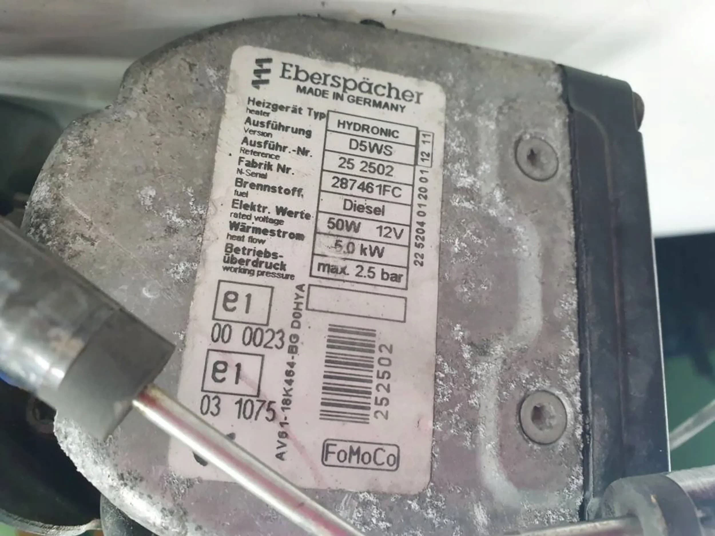 Calefactor Webasto para Ford Grand C-Max 2011 MK2 II usado 2
