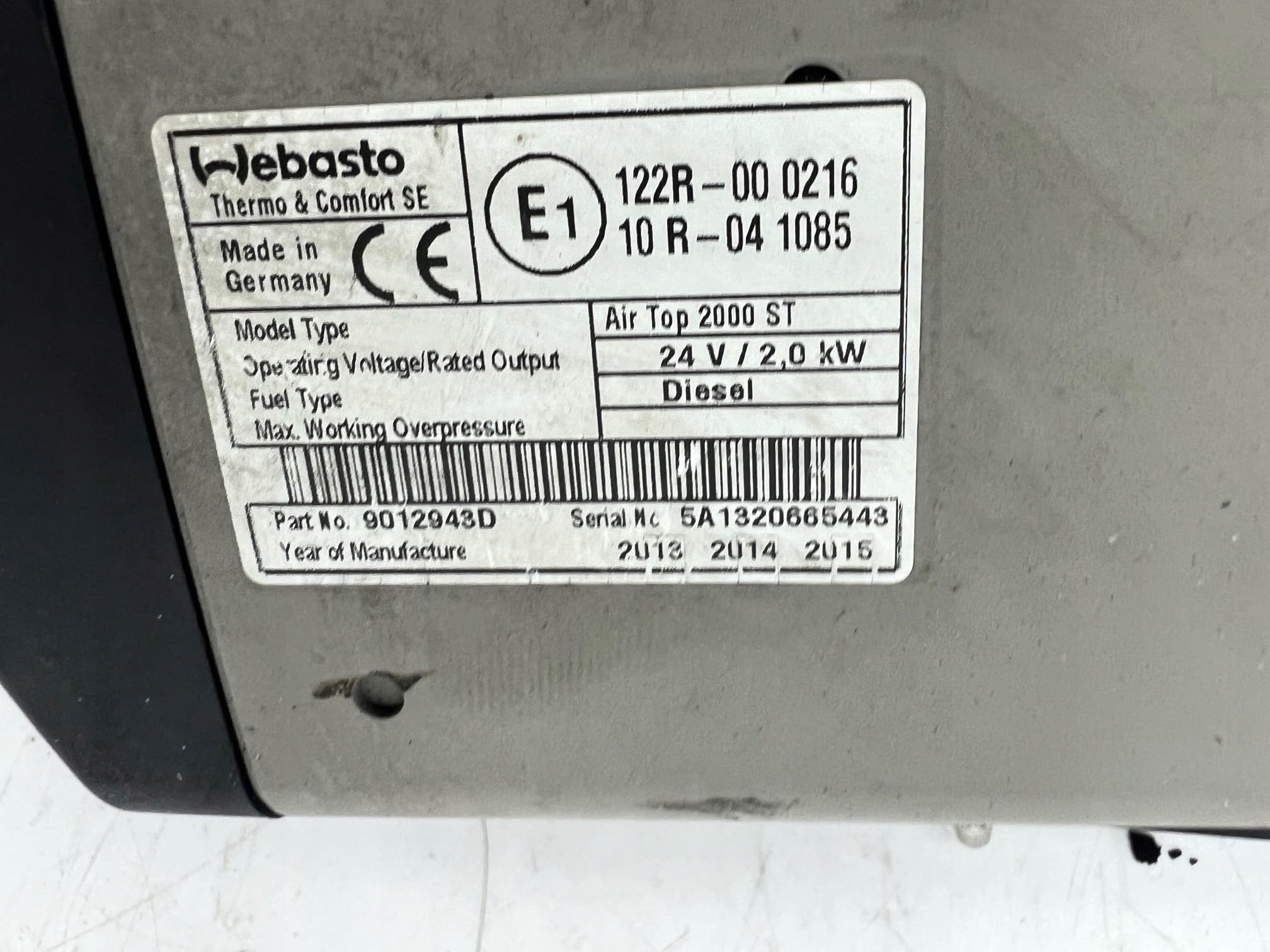 Calefactor estacionario Air Top 2000ST usado 4