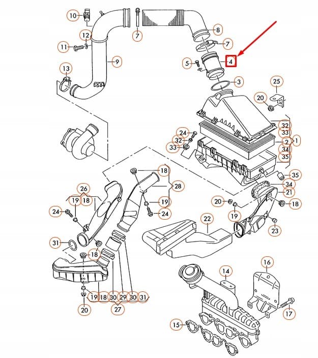 Audi A3 8L Medidor de Flujo de Aire 074906461 Original nuevo 2