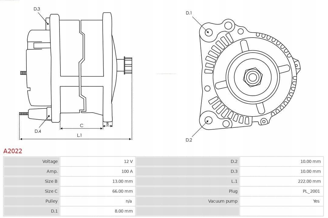 Alternador As-Pl A2022(P-Ina) nuevo 6