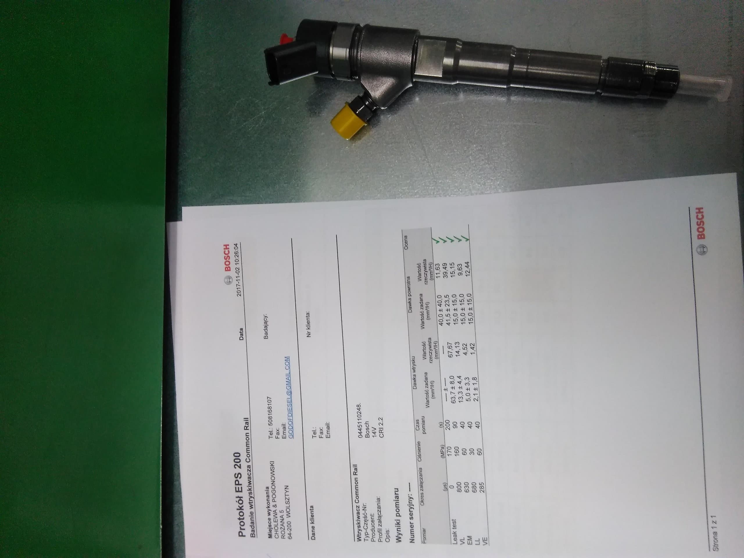 Inyector Bosch 0 445 110 139 nuevo 8