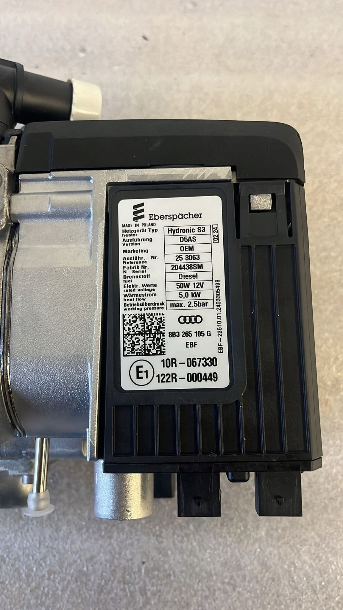 Calefactor estacionario OE Audi Webasto 8B3265081J usado 4