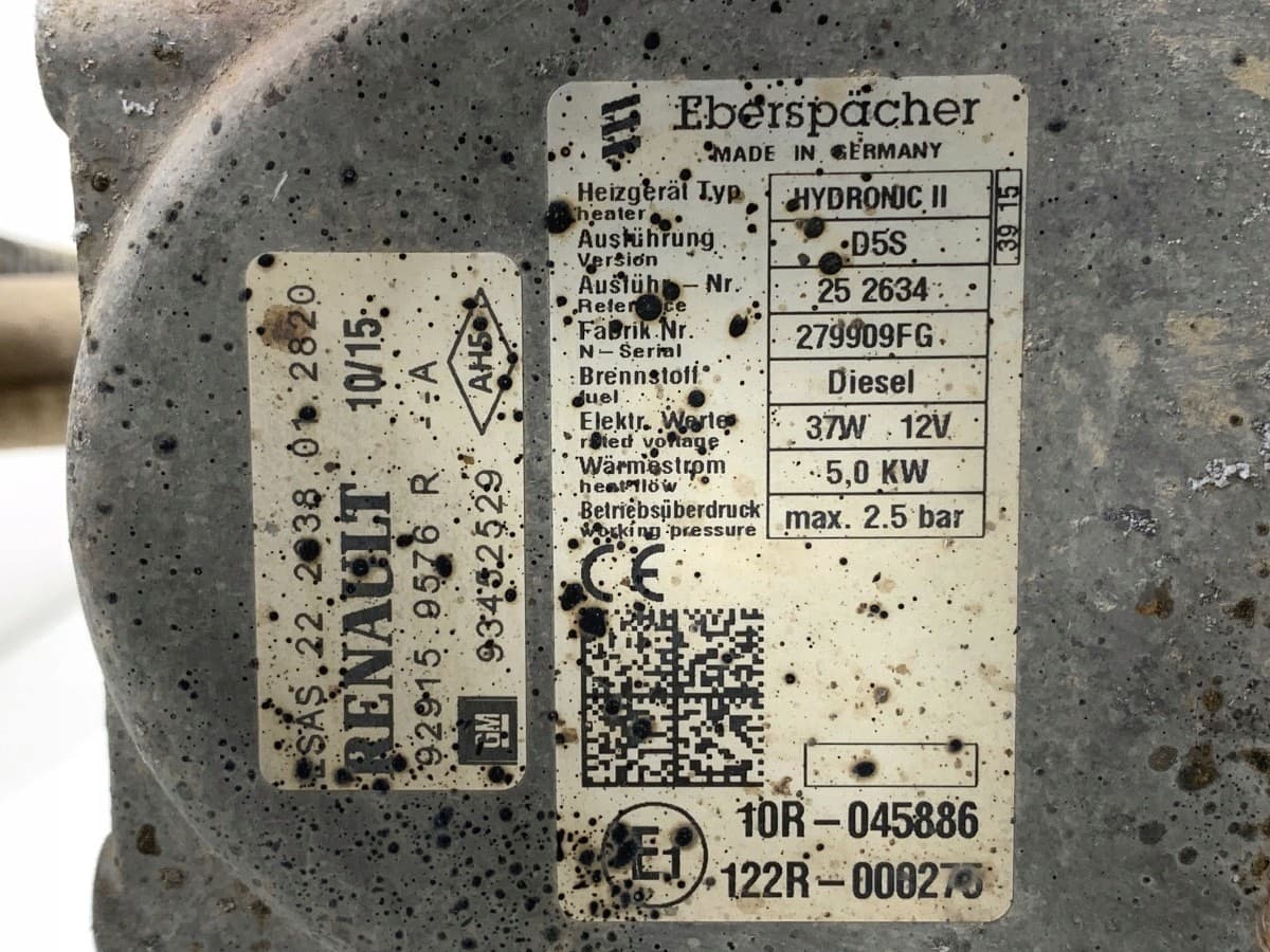 Calefactor Webasto para Renault Trafic Iii 929159576R Bus 1.6 usado 3