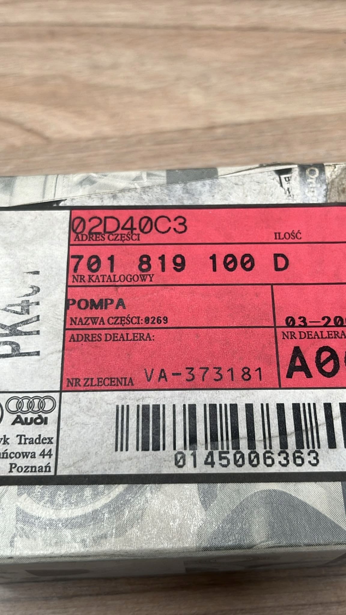 Bomba de Combustible 701819100D nuevo 3