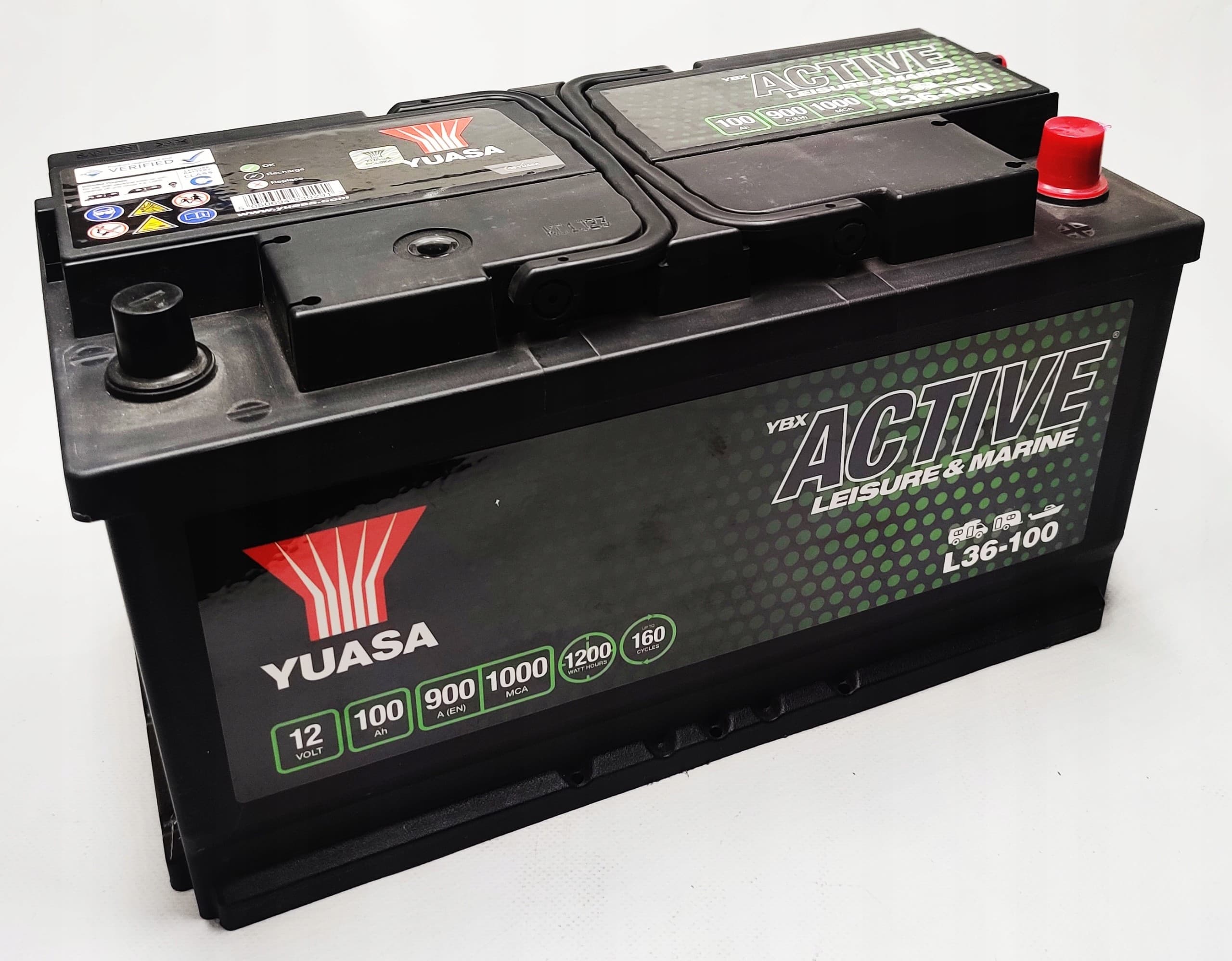 Batería 12V 100Ah 900A P Yuasa Active Leisure Marine L36-100 nuevo 2