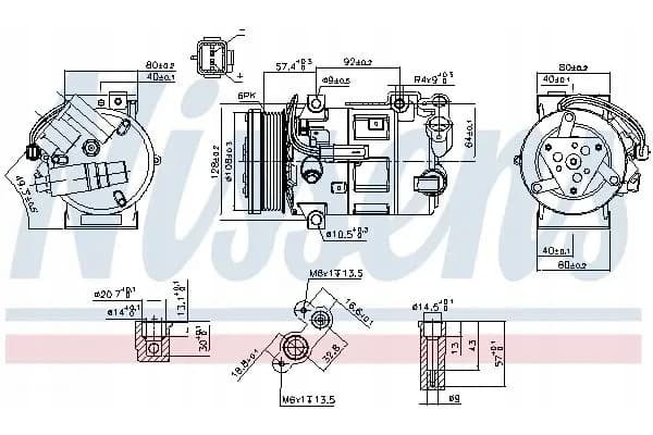 Compresor de aire acondicionado Nissens 890210 nuevo 2