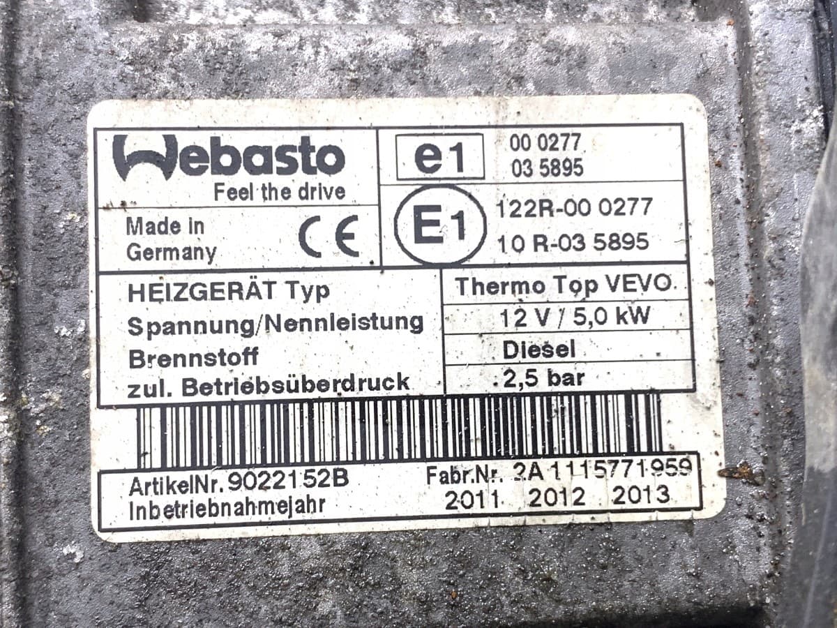 Calefactor Webasto para VW Sharan 7N0815065M Minivan 2.0 usado 6