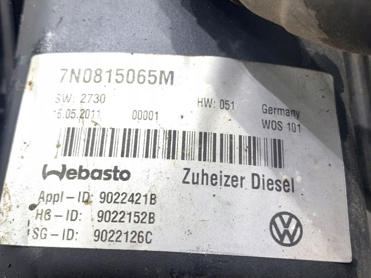 Calefactor Webasto para VW Sharan 7N0815065M Minivan 2.0 usado 7