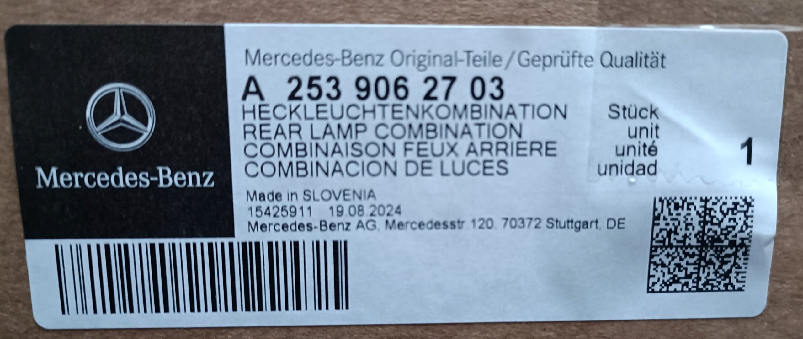 Lámpara Trasera Derecha Mercedes Glc X253 2019 en Adelante nuevo 3