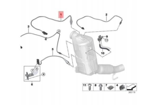 Sensor Lambda BMW 1 F21 13628570230 Original nuevo 3