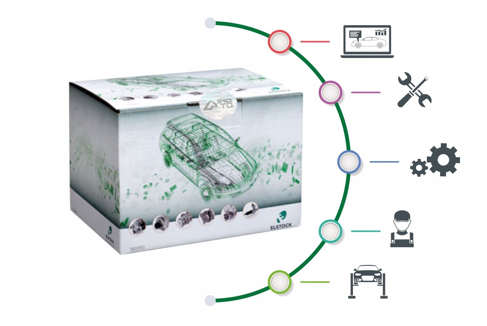 Elstock 11-0277 Caja de dirección asistida hidráulica nuevo 7