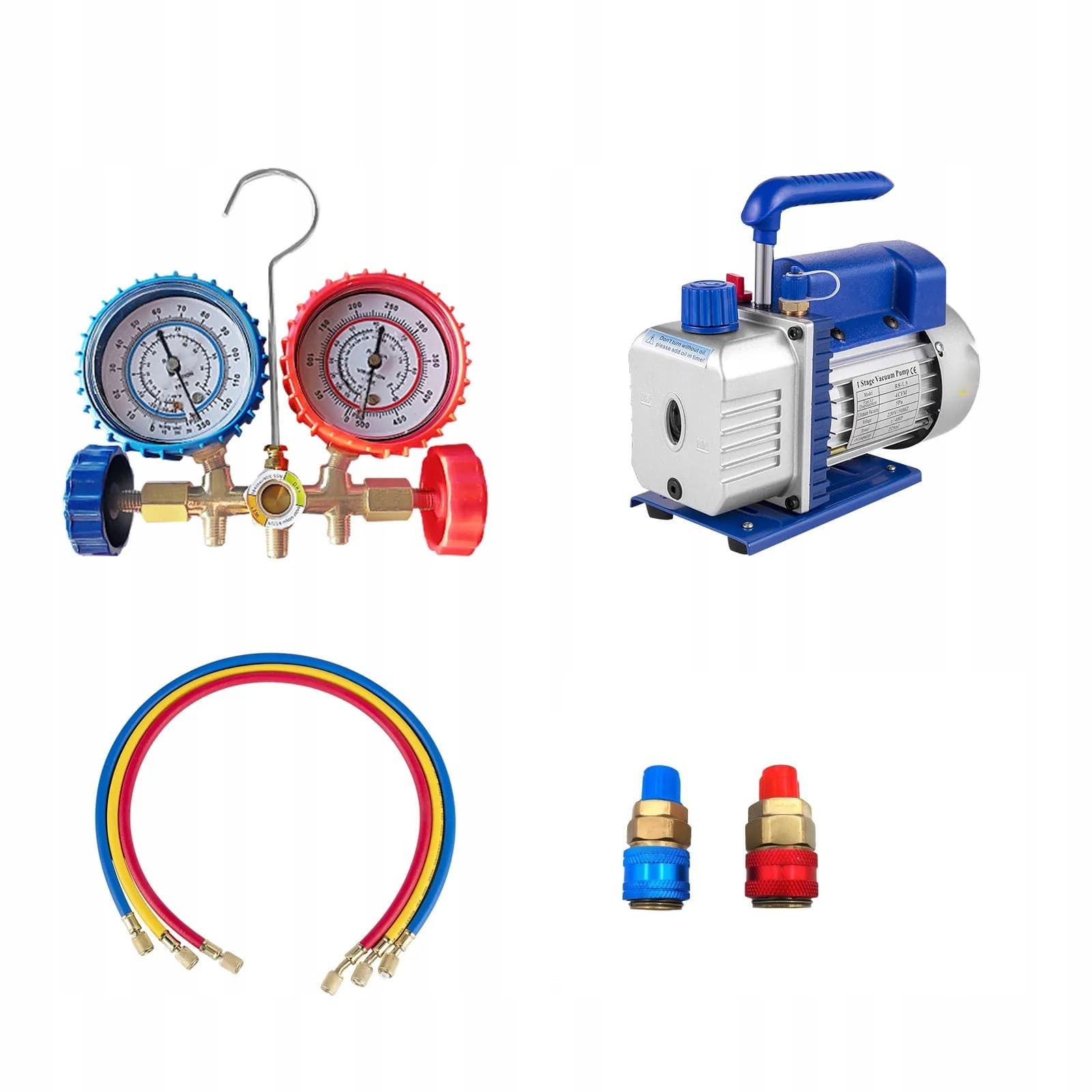 Bomba de Vacío 4CFM 1/3HP 1720RPM 5PA con Manómetro nuevo 6