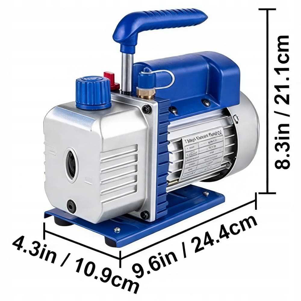 Bomba de Vacío 4CFM 1/3HP 1720RPM 5PA con Manómetro nuevo 7