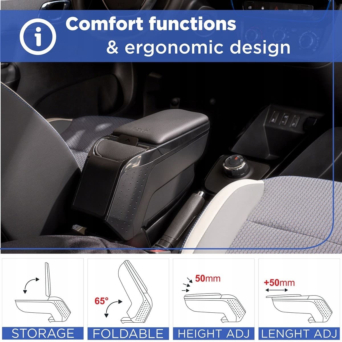 Reposabrazos Armster2 Negro para Toyota Aygo X, 2025- nuevo 10