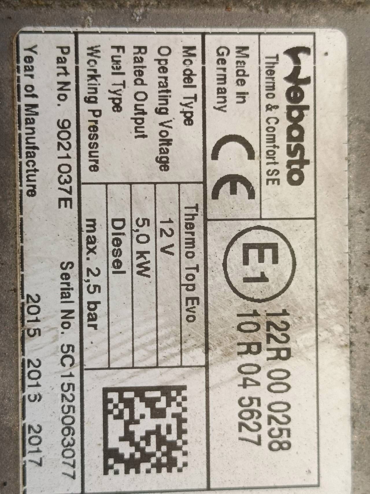 Calefactor estacionario Audi A4 S4 B9 2016 (Webasto) 9021037E usado 4