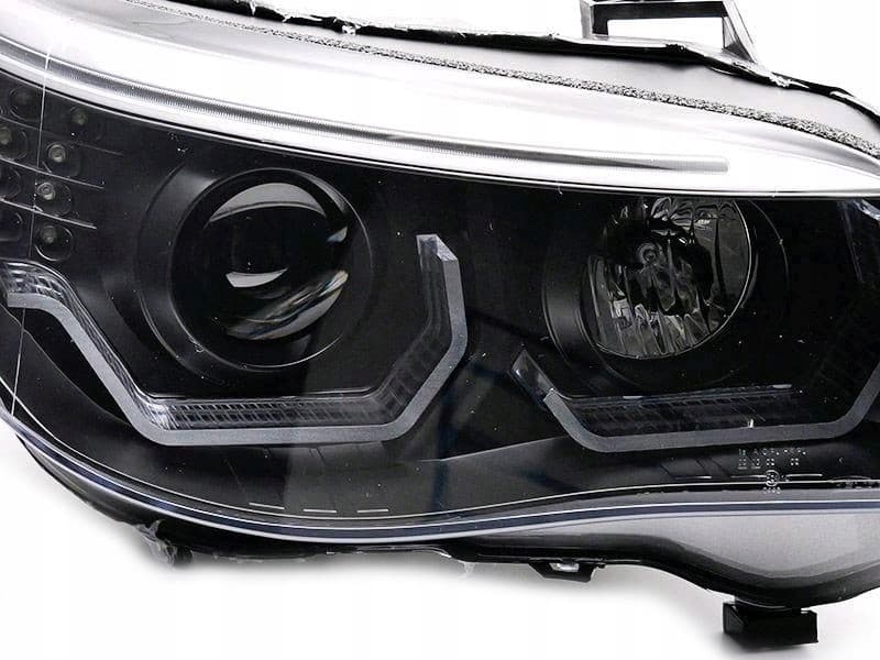 Faros delanteros Angel Eyes BMW E60 E61 03-07 Negro nuevo 8