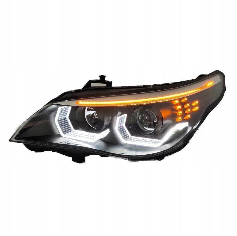 Faros delanteros Angel Eyes BMW E60 E61 03-07 Negro nuevo 9
