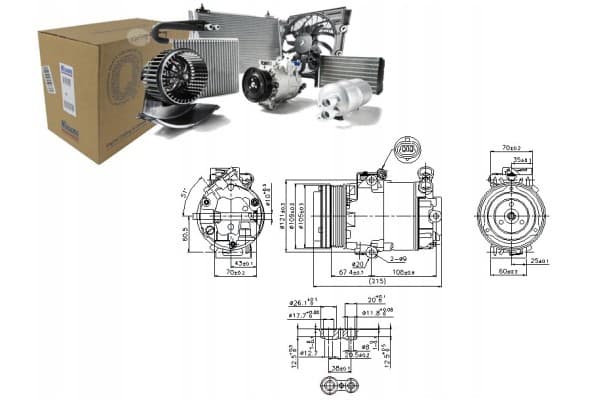 Compresor de aire acondicionado Nissens 89322 nuevo 7