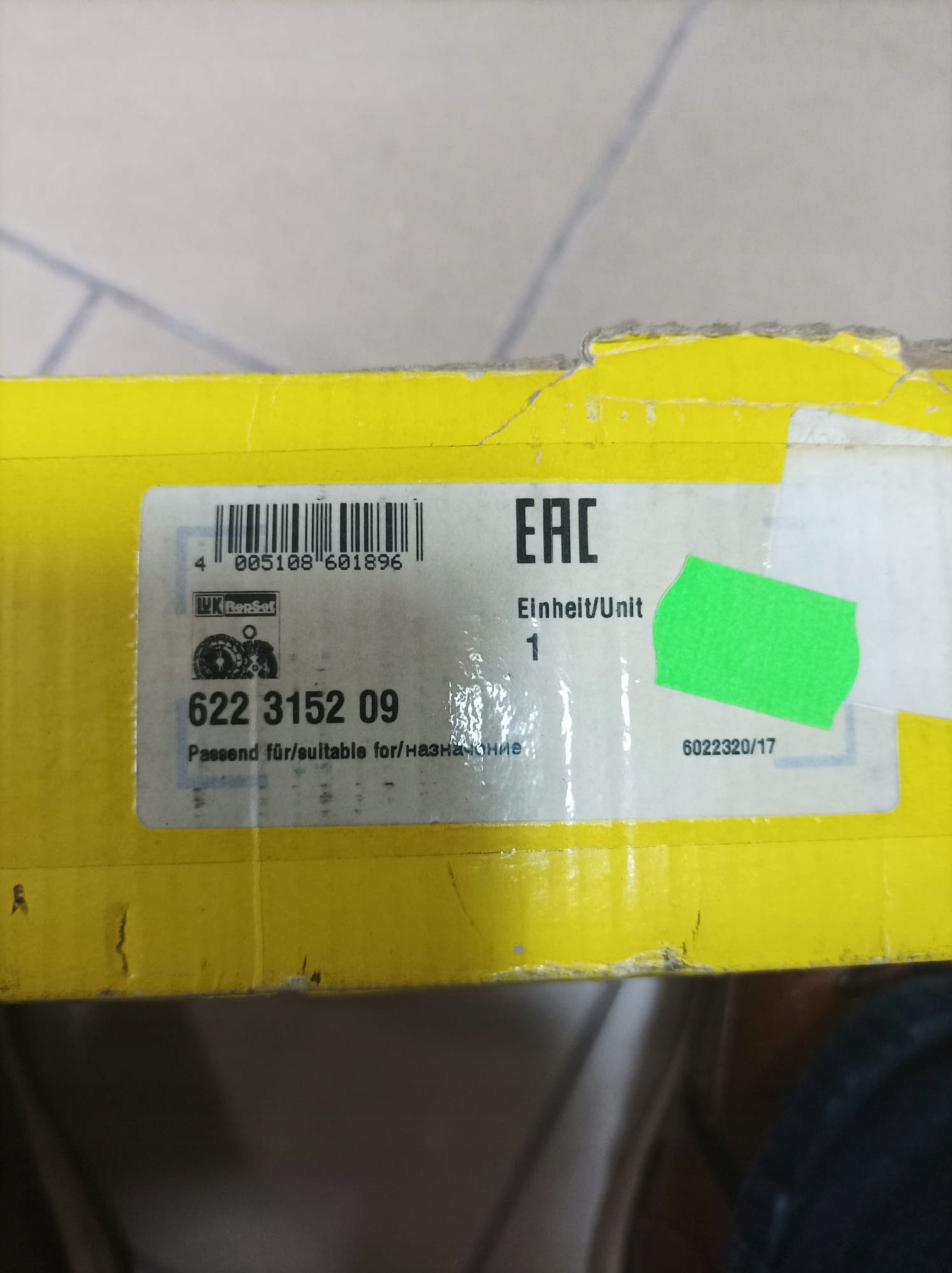 Kit de embrague Schaeffler LuK 622 3152 09 nuevo