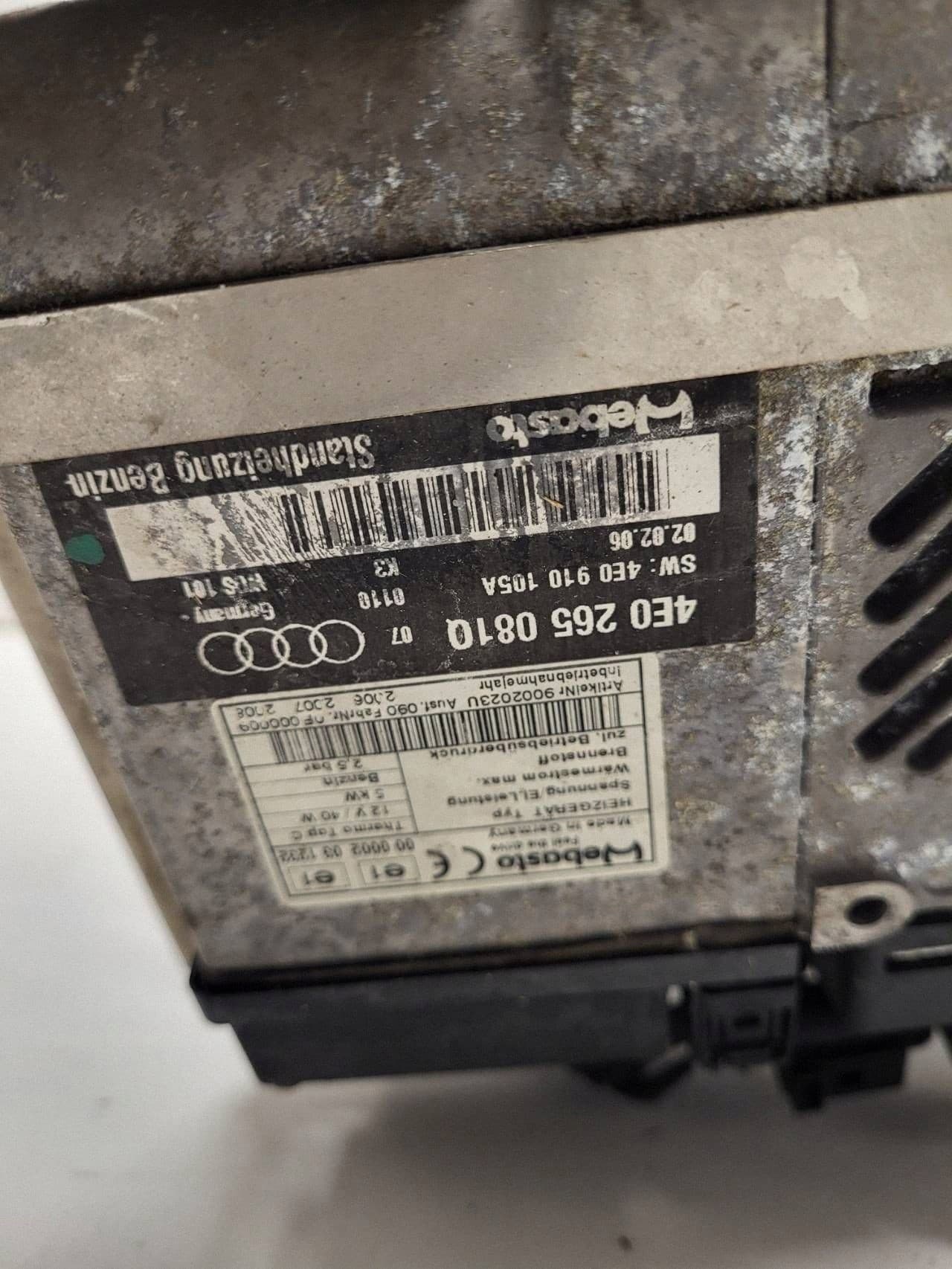Audi A8 D3 4.2 Webasto 4E0265081Q usado 6