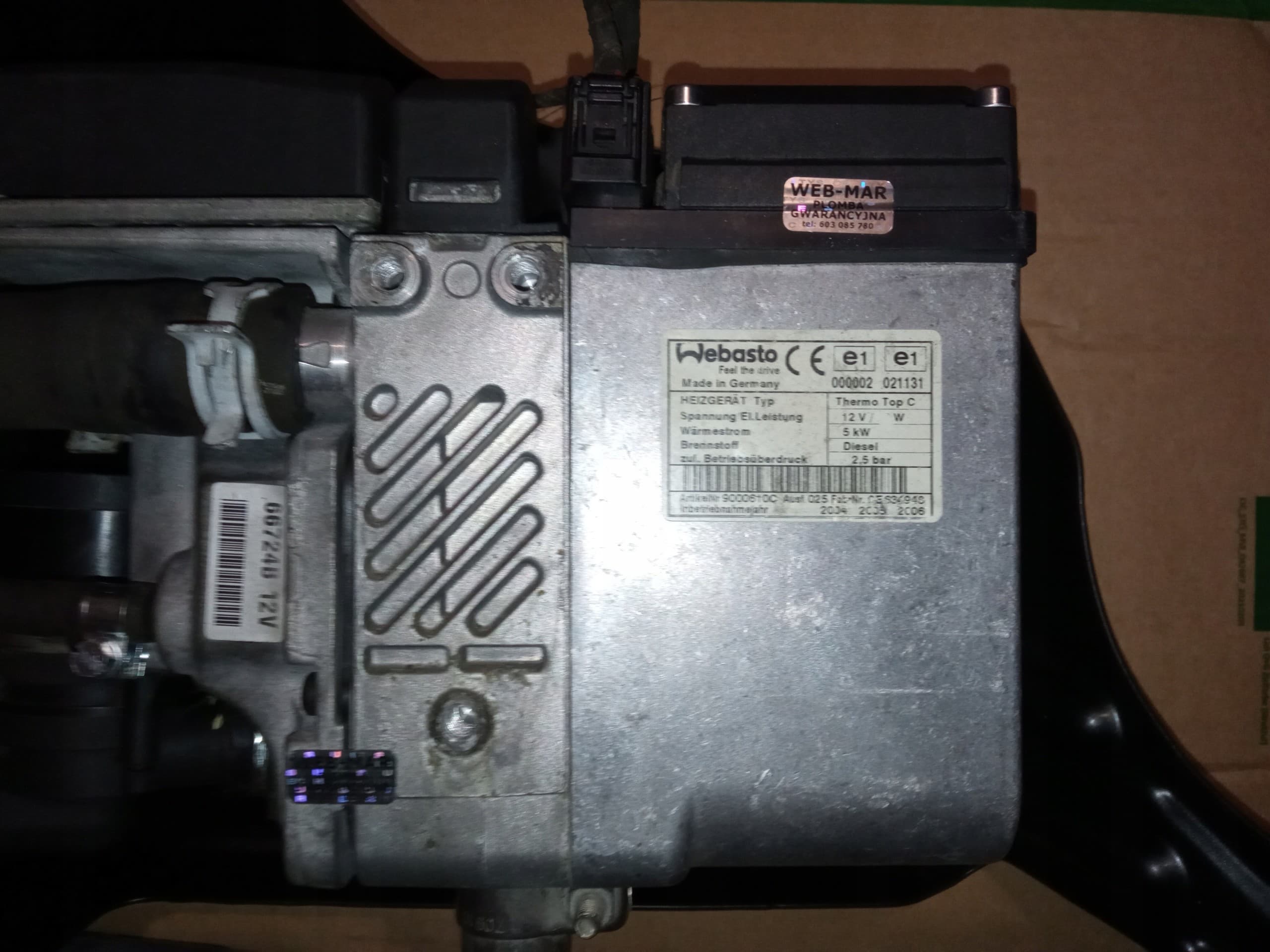 Webasto C8 para Phedra, Scudo, Expert 807, Jumpy, Ulysse reacondicionado 4