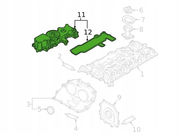 Separador de Aceite del Motor Audi RS3 8V 07K103495F nuevo 9