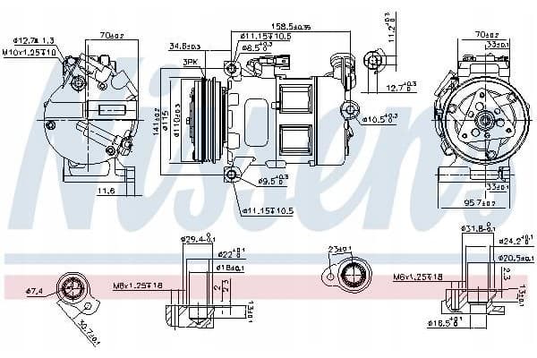 Compresor de aire acondicionado Nissens 890062 nuevo 9