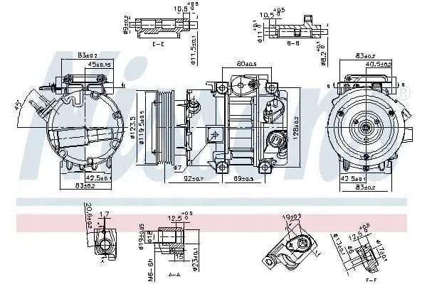 Compresor de aire acondicionado Nissens 890917 nuevo 2
